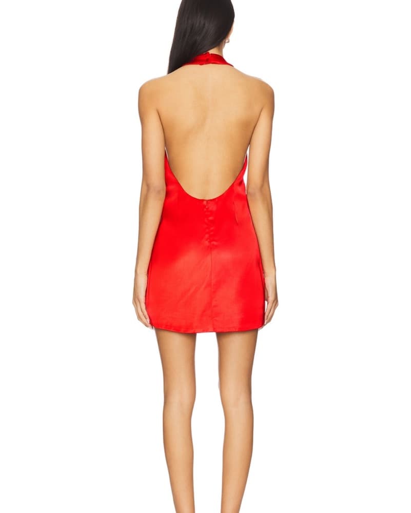 Hannah Mini Dress Red  - Image 4