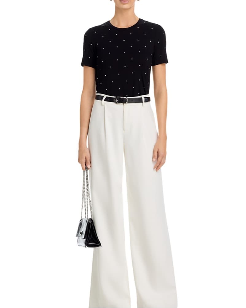 L’Agence Embellishe Black Tee - Image 2