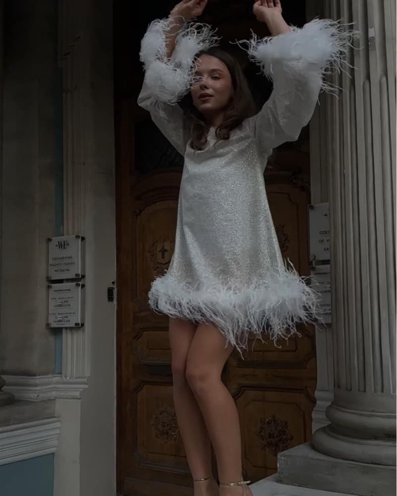 Etsy Sparkle Feather Dress - Image 3