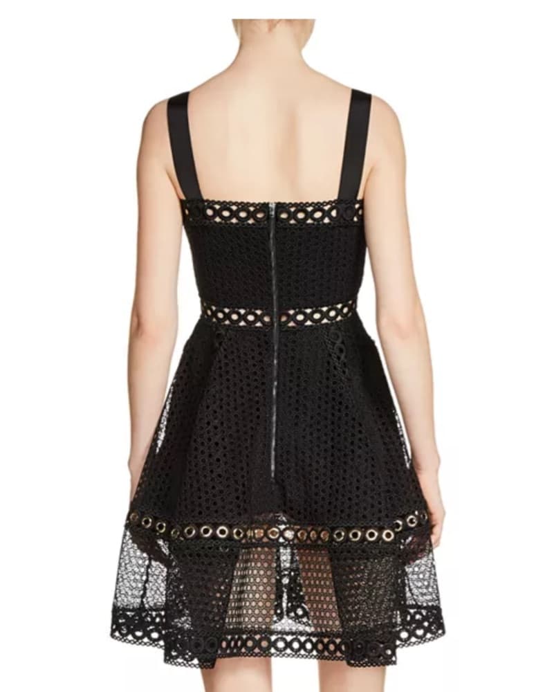 Maje Elegant Black Lace Mini Dress - Image 2