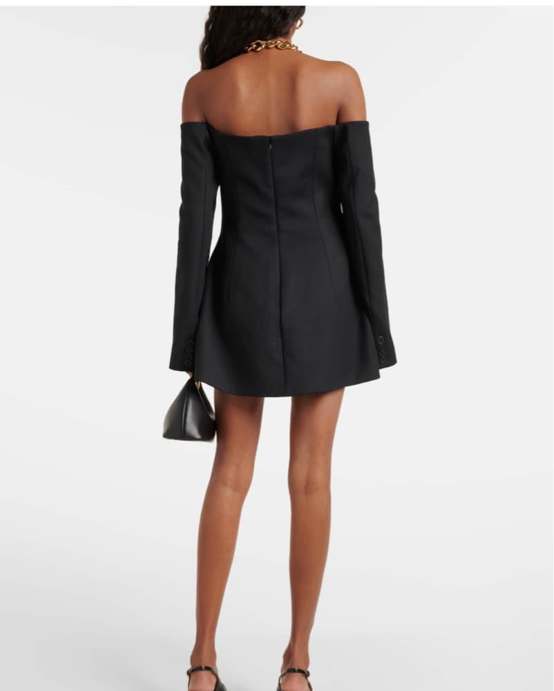 SIR Chic Black Off-Shoulder Blazer Dress - Image 2