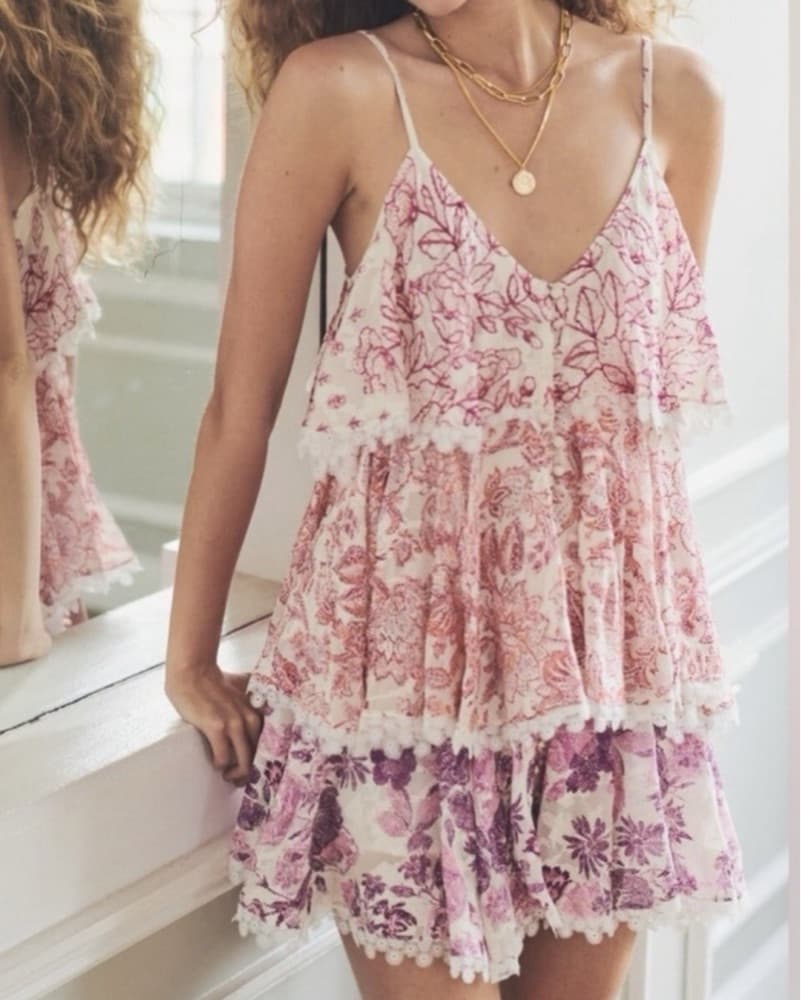 Romantic Floral Ruffle Dress - Image 5