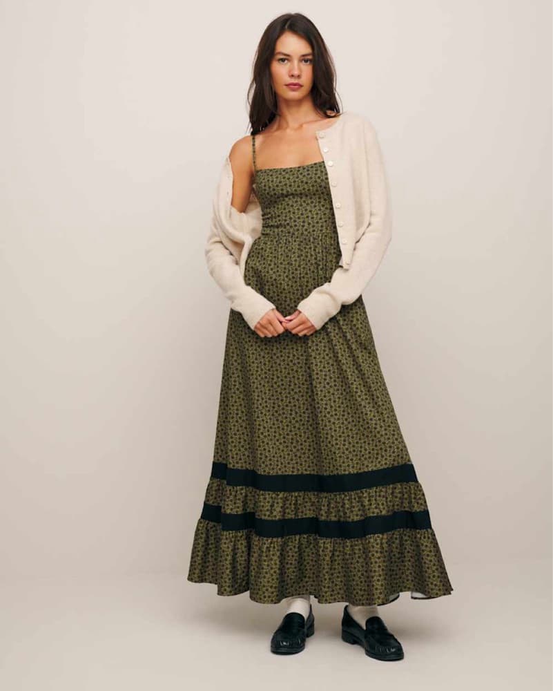 Elegant Floral Midi Dress - Image 1