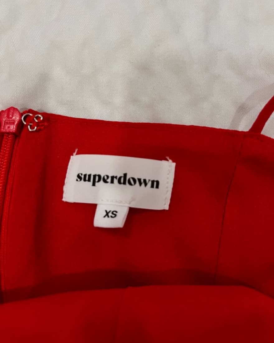 Superdown Red Slit Dress - Image 5