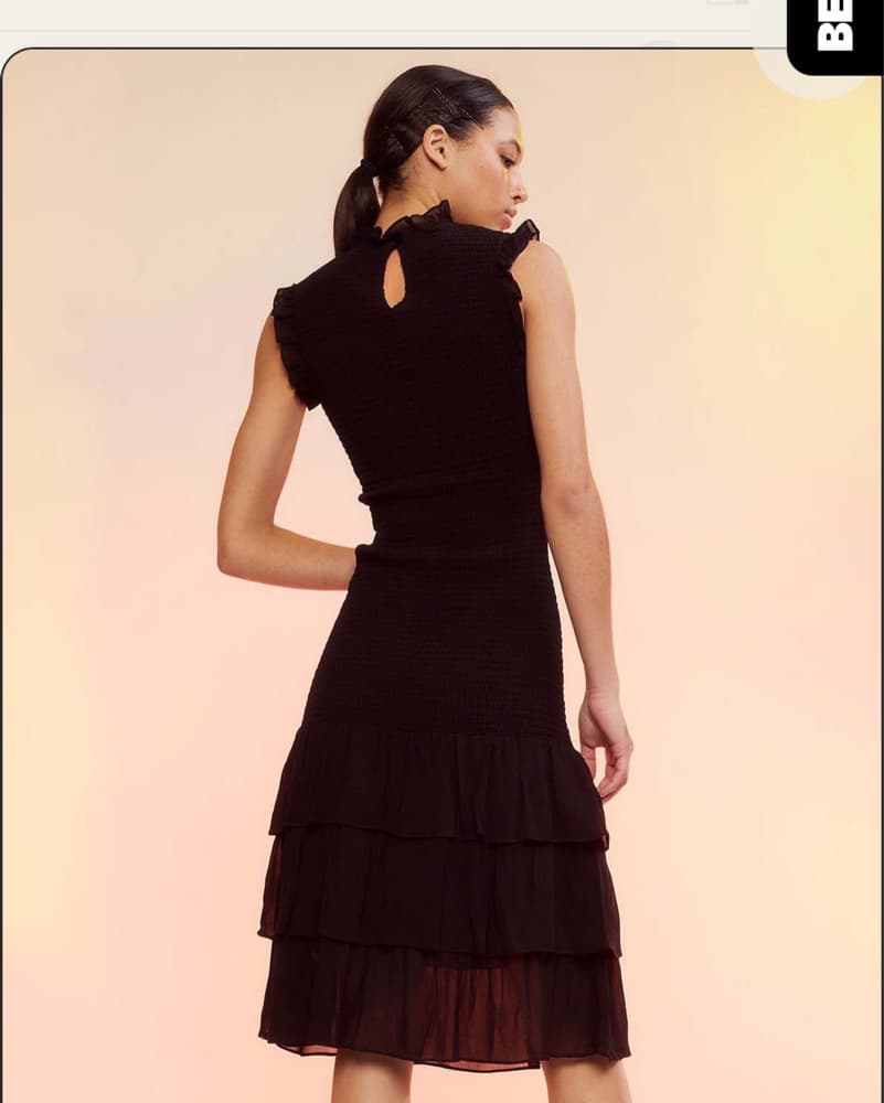 Elegant Ruffled Midi Dress - Image 4