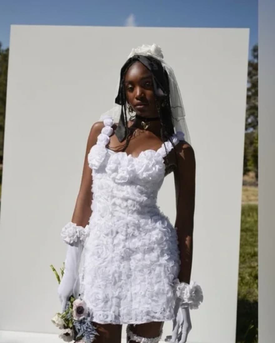 For Love And Lemons Wendy Dress & Gloves - Image 1