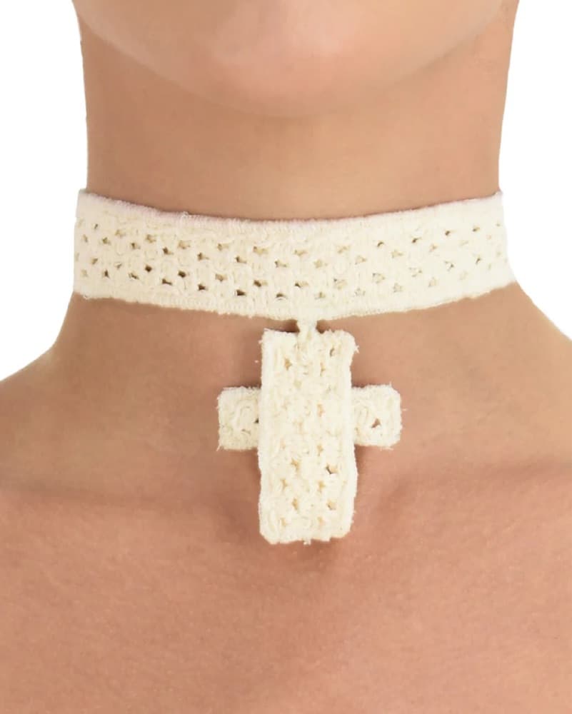 Crochet Cross Choker  - Image 1