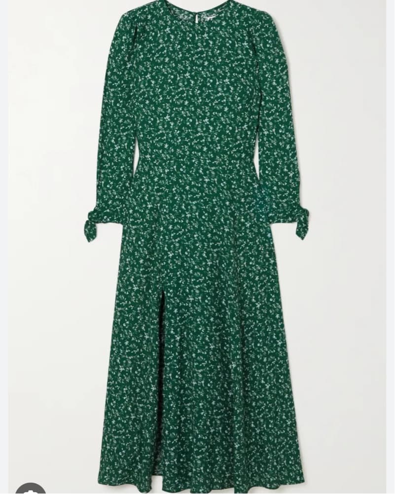 Reformation Green Floral Dress - Image 3