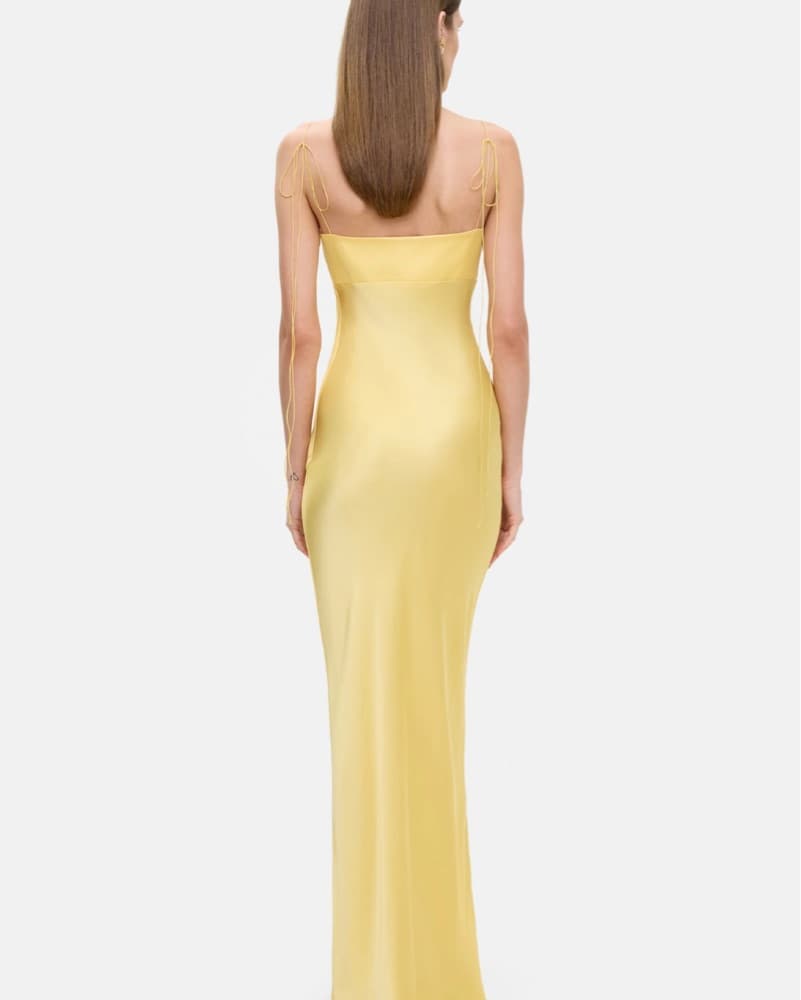 Yellow Anna October silk maxi dress  - Image 2