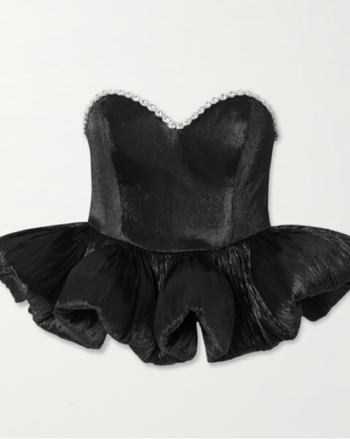 $3700 Miss Sohee Embellished Peplum Top - Image 3
