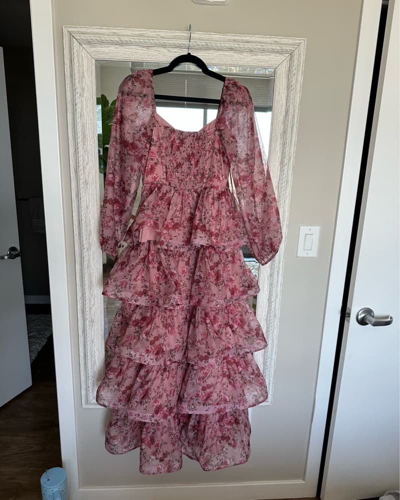 Anthropologie Tiered Floral Dress - Image 3