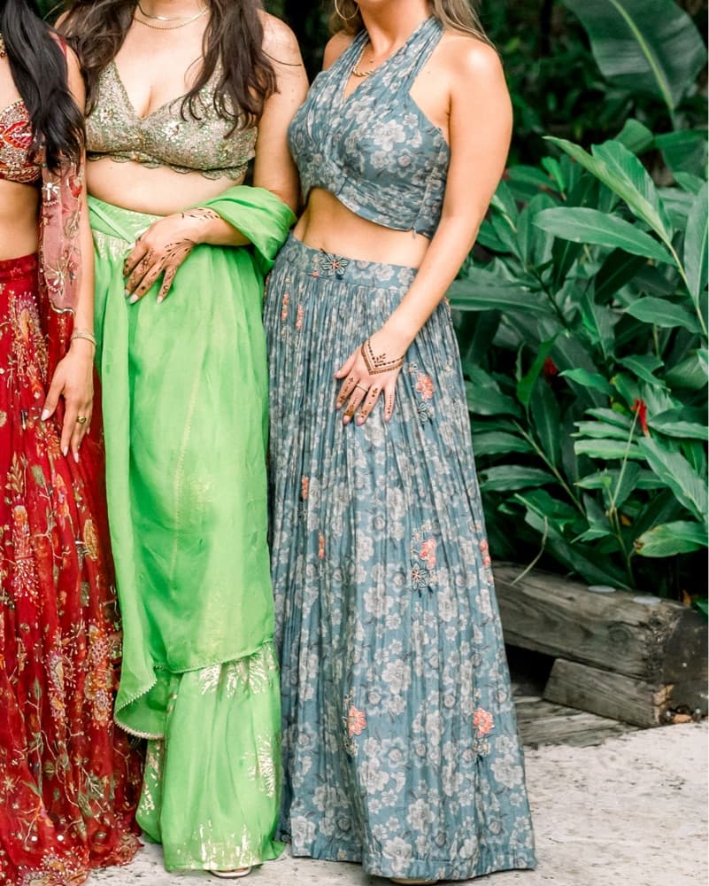 Powder blue Halter Lengha  - Image 1