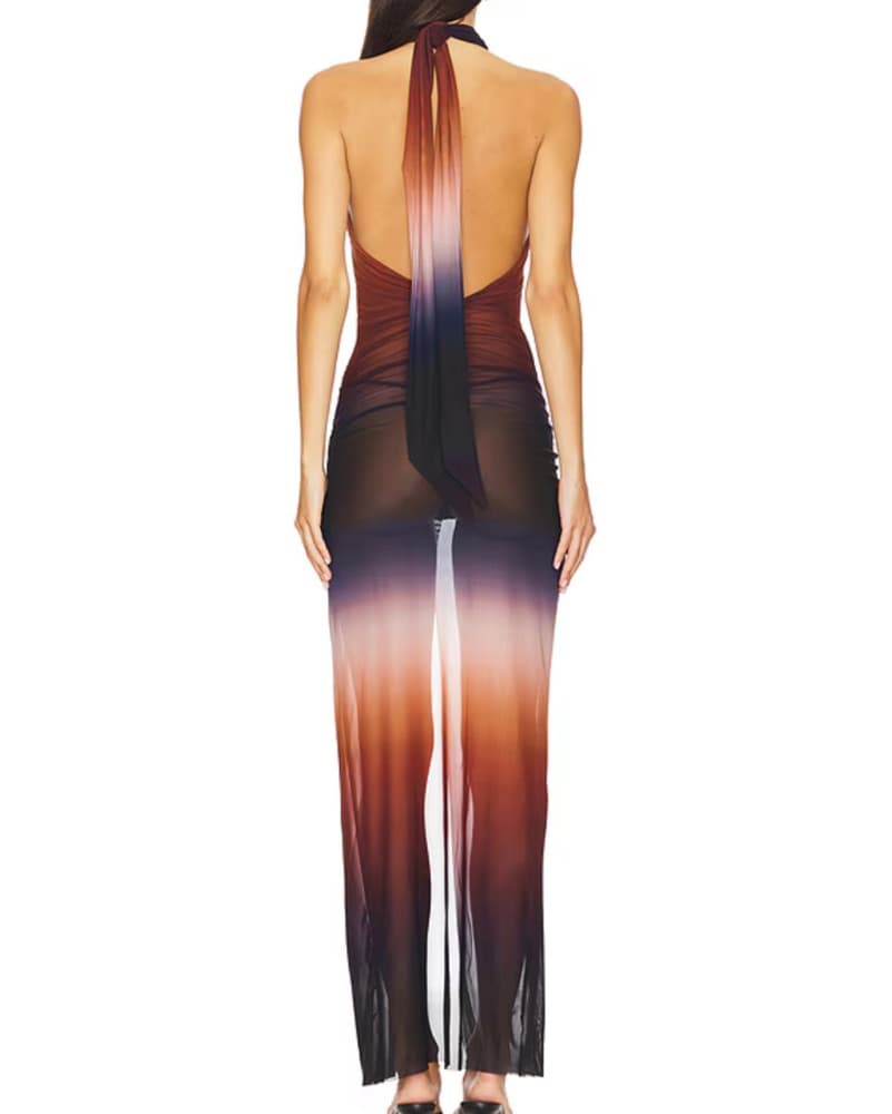 Jaded London Azevedo Knotted Halter Dres - Image 3