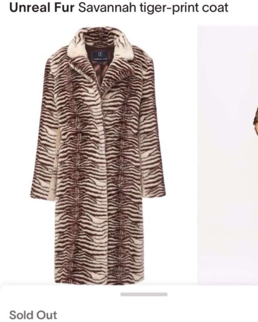 Unreal Fur Tiger Print Coat  - Image 2