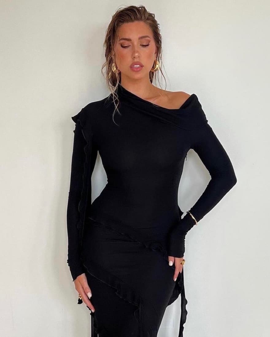 Blumarine off-the-shoulder Nero Dress - Image 1