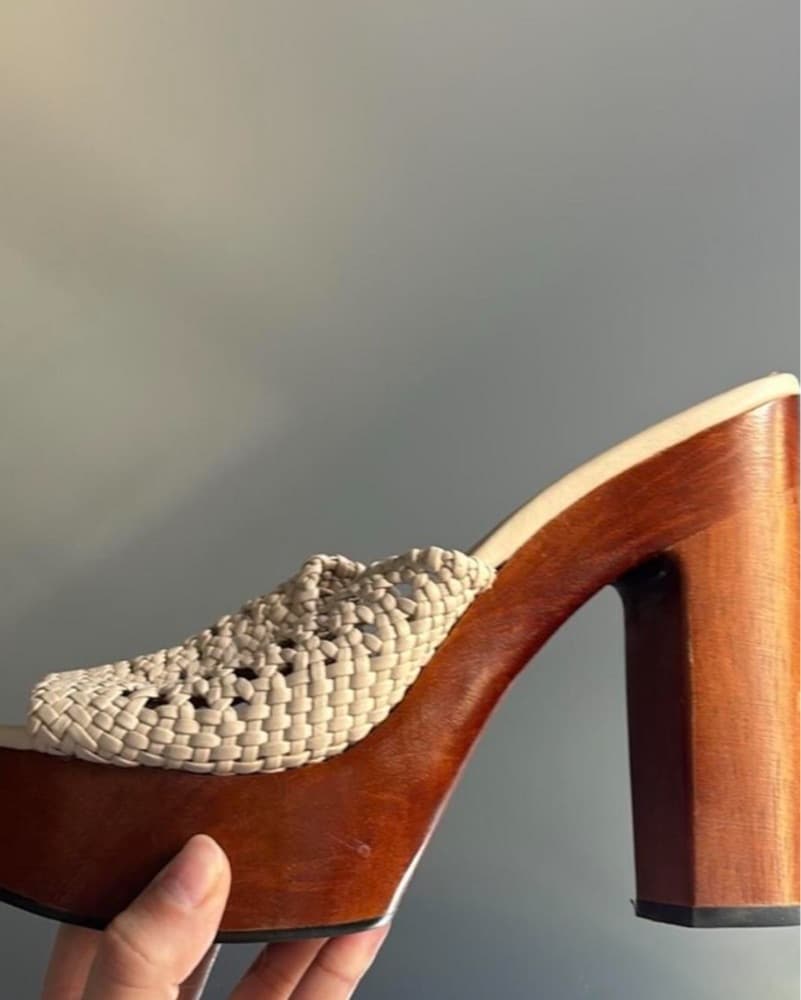 Veronica Beard Wooden Heel - Image 1