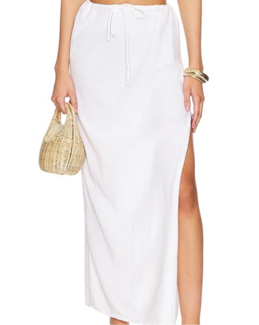 Revolve Elegant White Maxi Skirt - Image 1