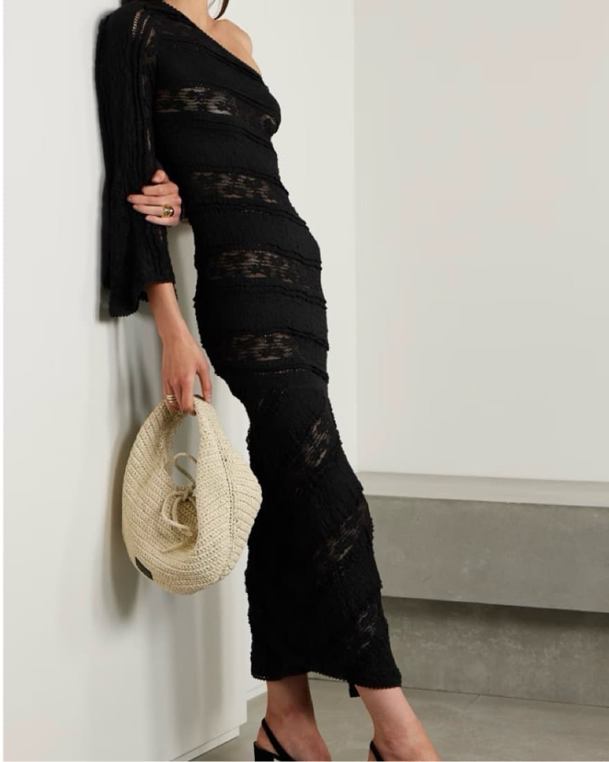 Charo Ruiz Lora One Sleeve Lace Dress - Image 2