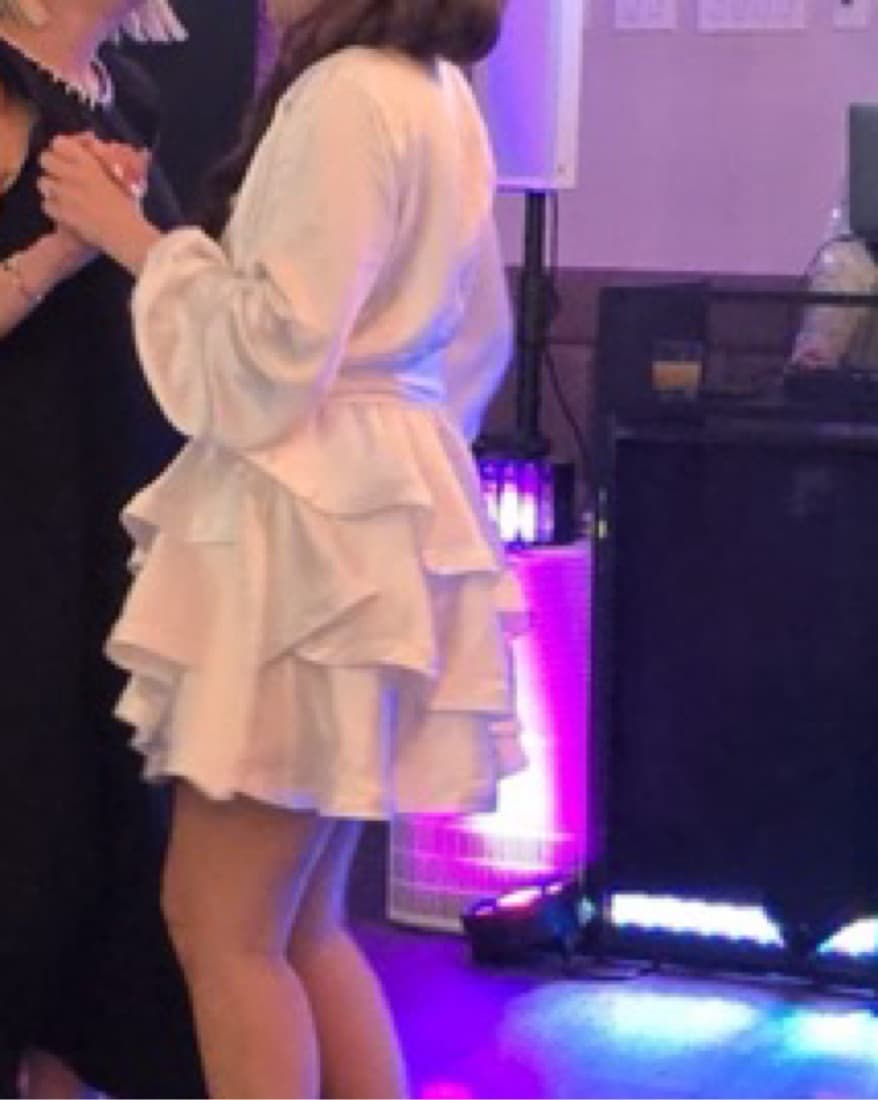ELLIATT White Ruffle Wrap Dress - Image 5