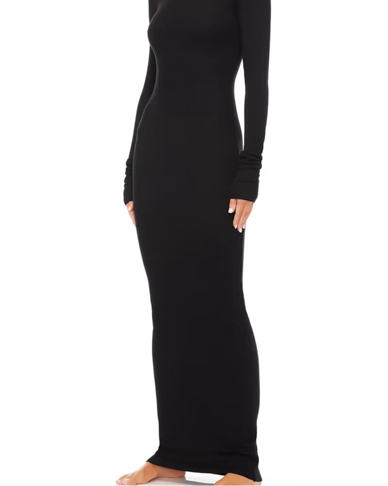 Eterne Black Turtleneck Maxi Dress - Image 4