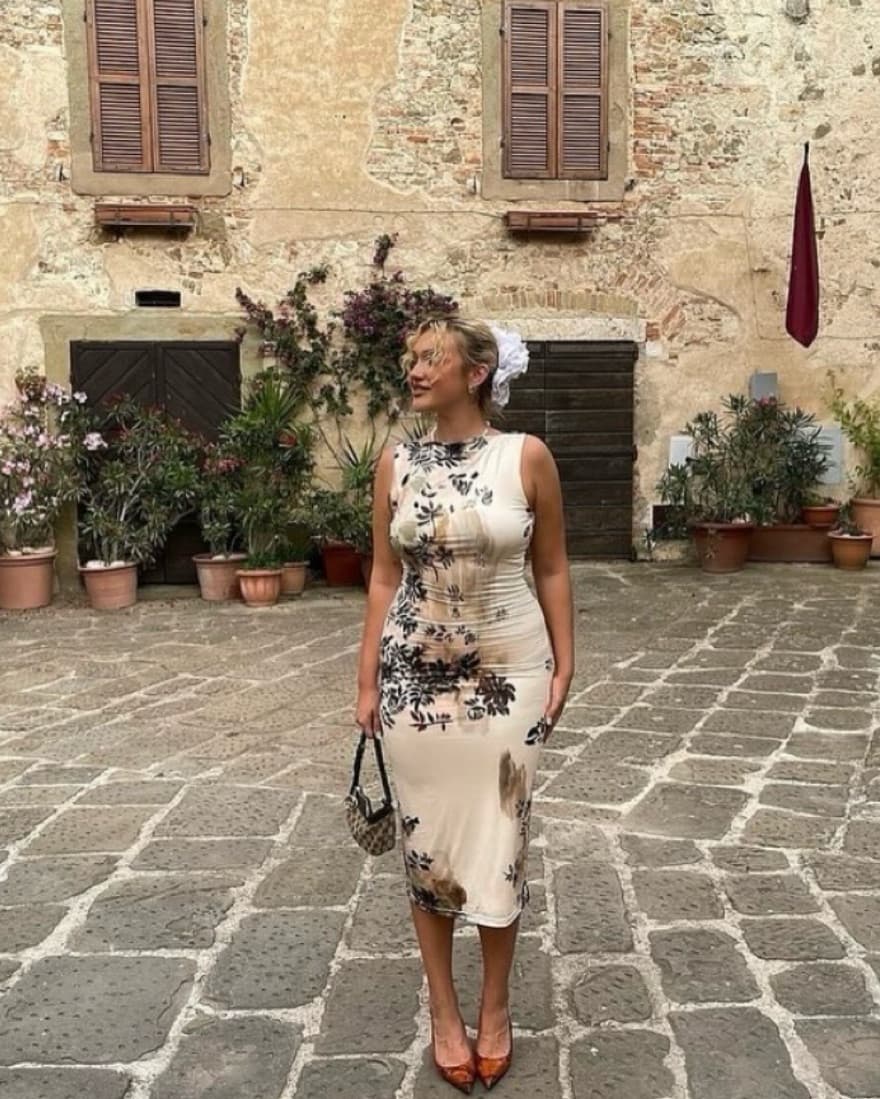 With Jean Syros Midi Dress - Image 3