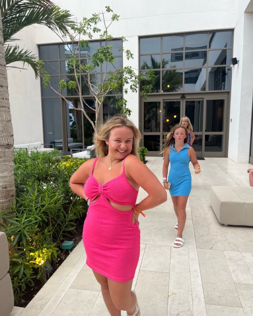 Pink Knit Dress - Image 1