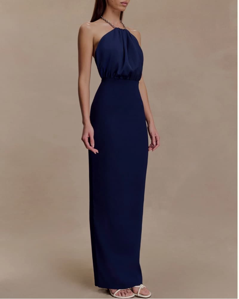 Meshki Navy Long Dress - Image 4