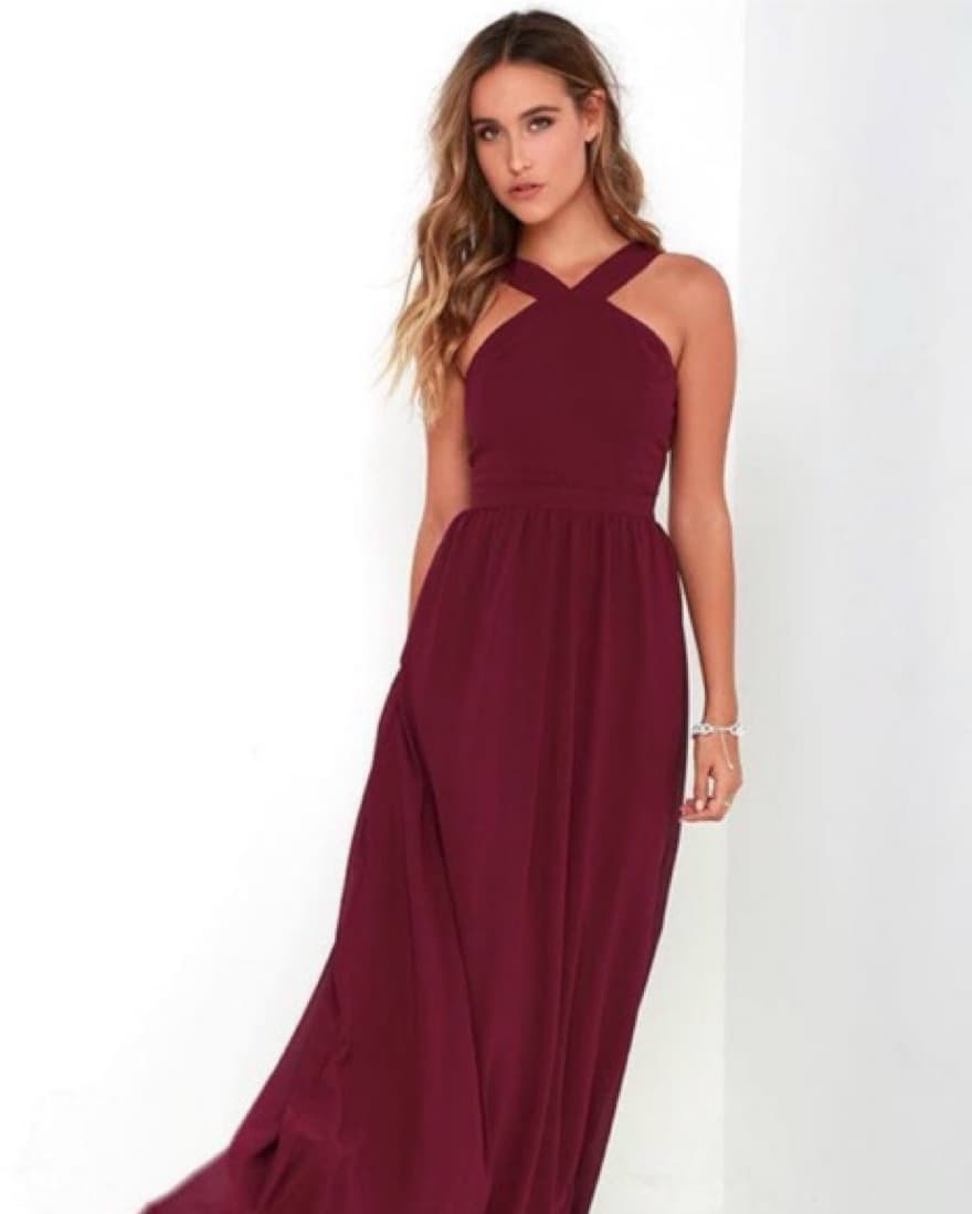 Lulus Burgundy Maxi Dress - Image 1