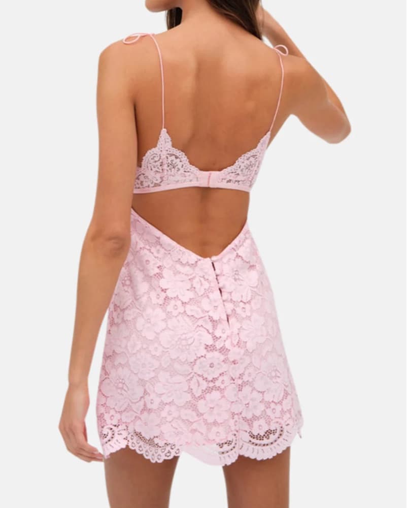 For Love and Lemons Creamsicle Lace Slip - Image 2