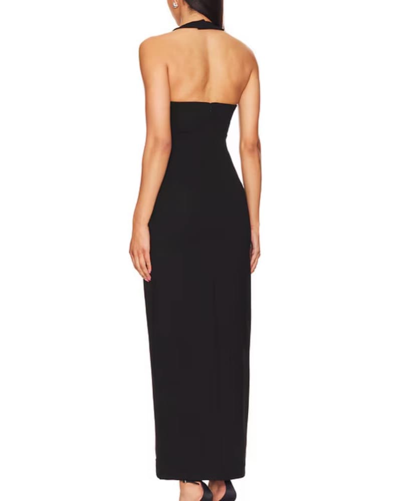 Revolve Black Halter Dress - Image 5