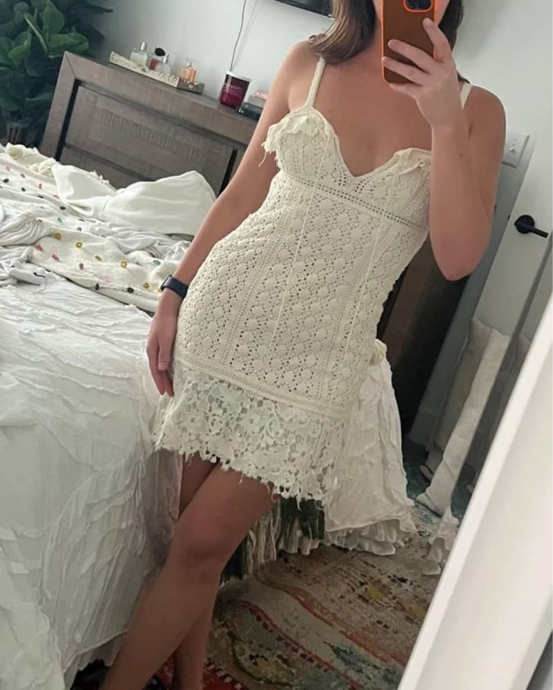 Free People Crochet Lace Dress - Image 3