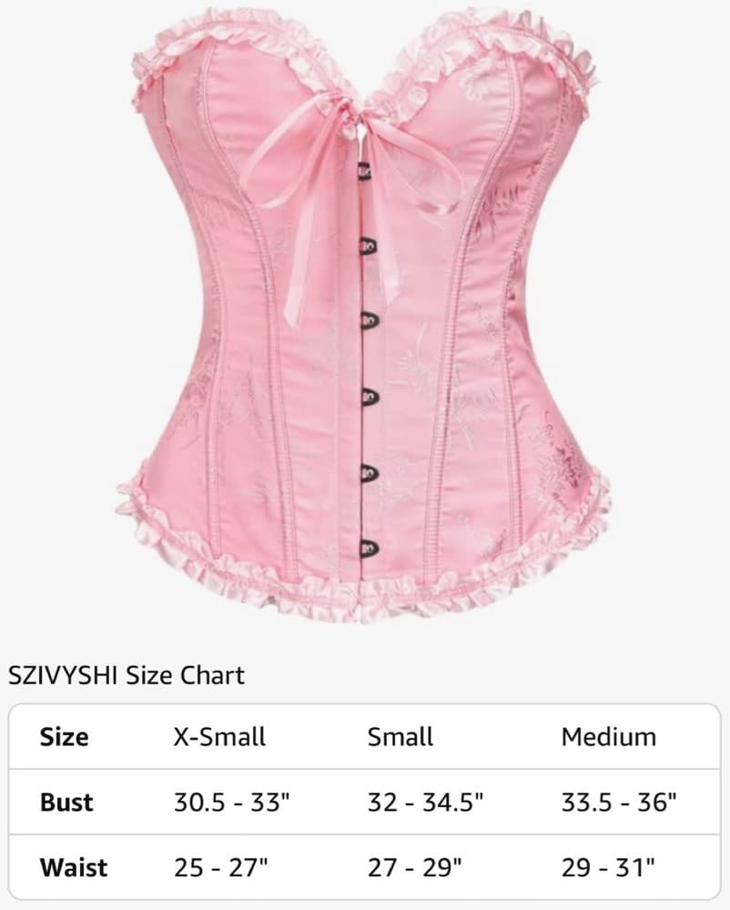 Flirty Pink Satin Corset  - Image 4