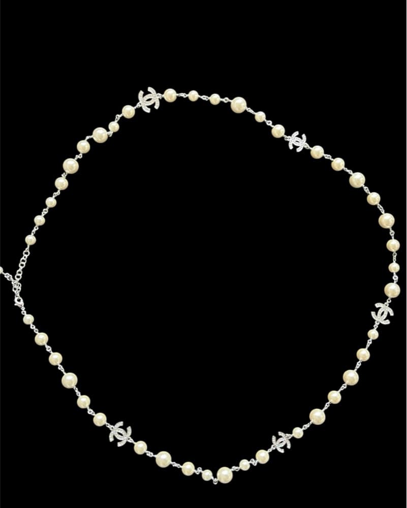 Chanel Pearl And Logo Necklace - Image 1