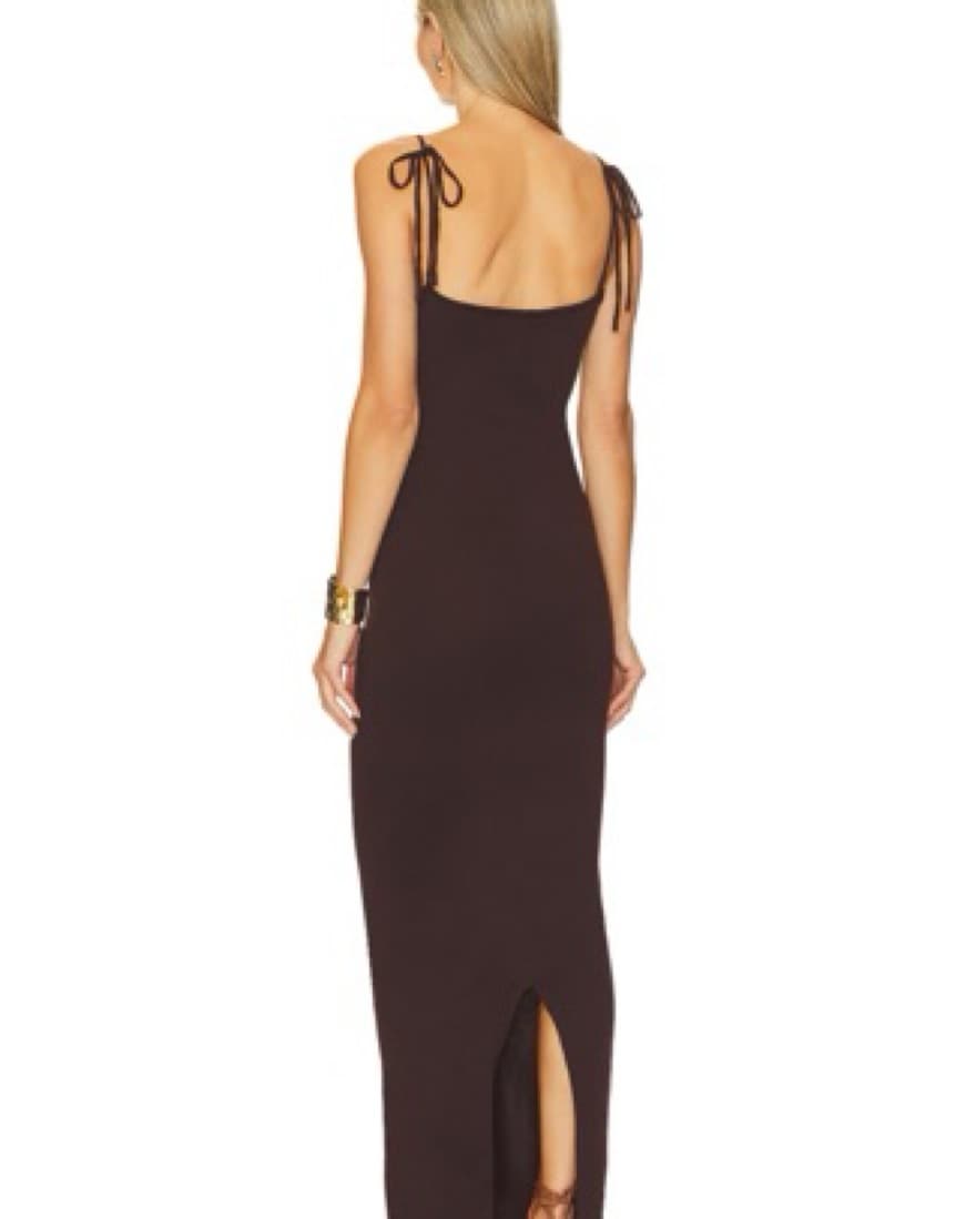 Elegant Brown Maxi Dress - Image 2