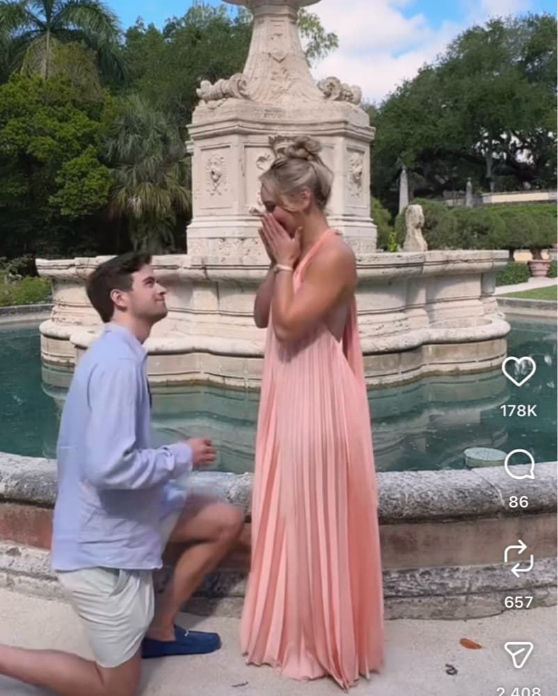 Elegant Pleated Coral Gown - Image 6