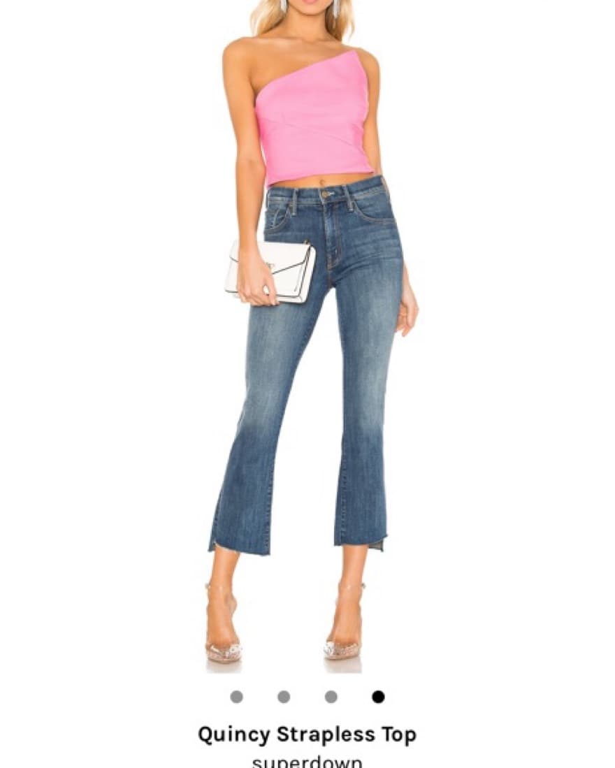 Revolve Superdown Pink Strapless Top - Image 1