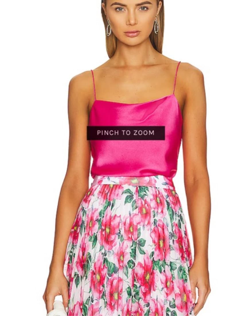 Pink Alice & Olivia Silky Camisole - Image 2