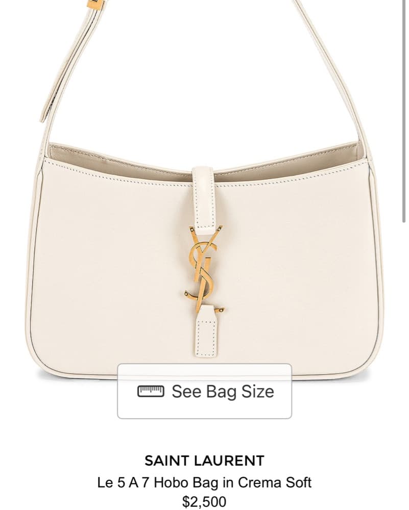 2.5K Saint Laurent Le 5A 7 Hobo Bag - Image 1