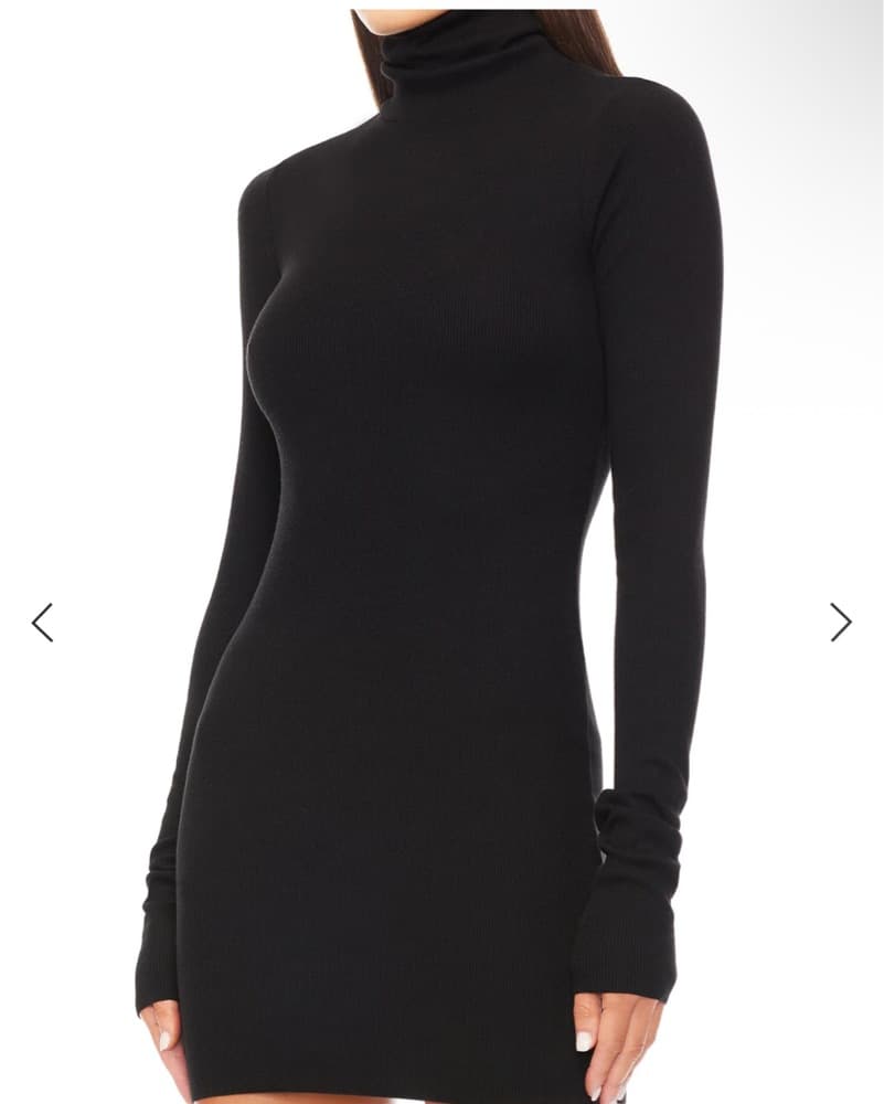 Eterne Sleek Black Turtleneck Dress - Image 4