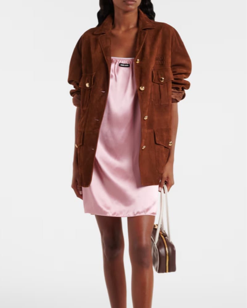Miu miu Satin Mini Dress - Image 4