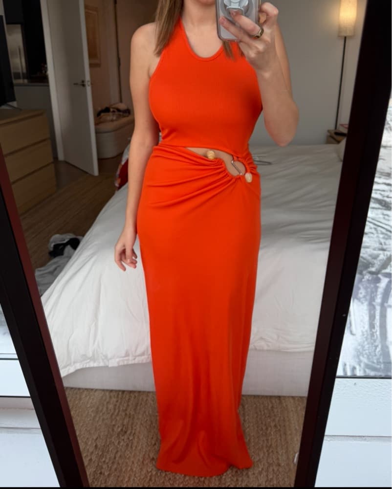 Christopher Esber Orange Beachy Dress - Image 2