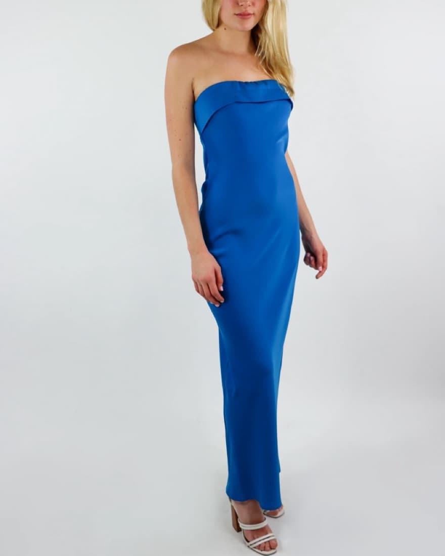 Strapless Open Back Maxi Dress - Image 2