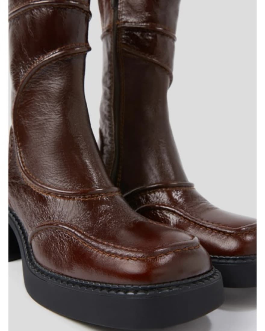 Miista Malene Burgundy Ankle Boots   - Image 3