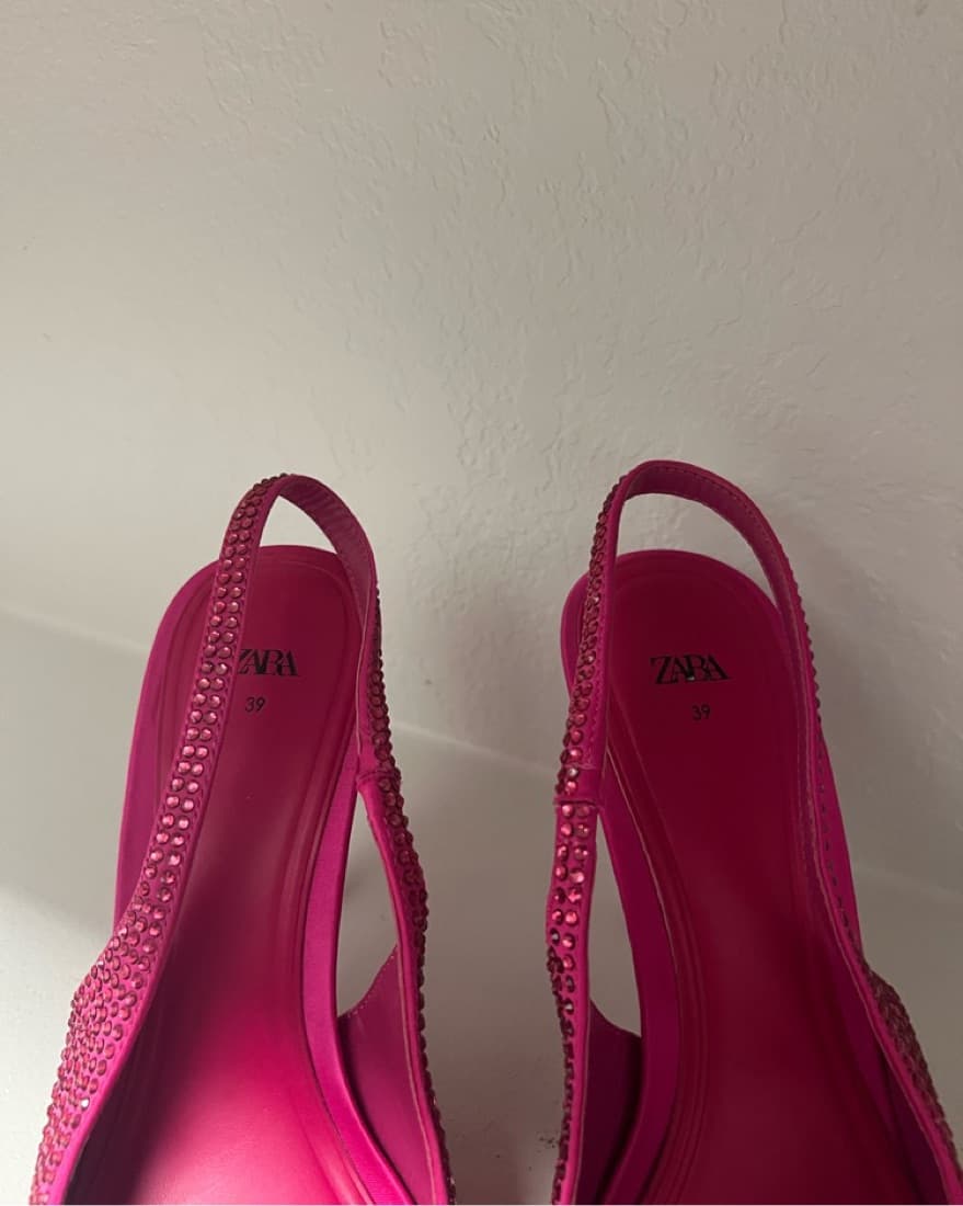 Zara Pink Rhinestone Heels - Image 4