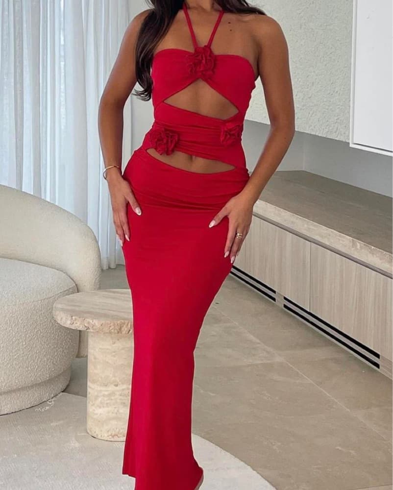 Red Maxi Dress - Image 2