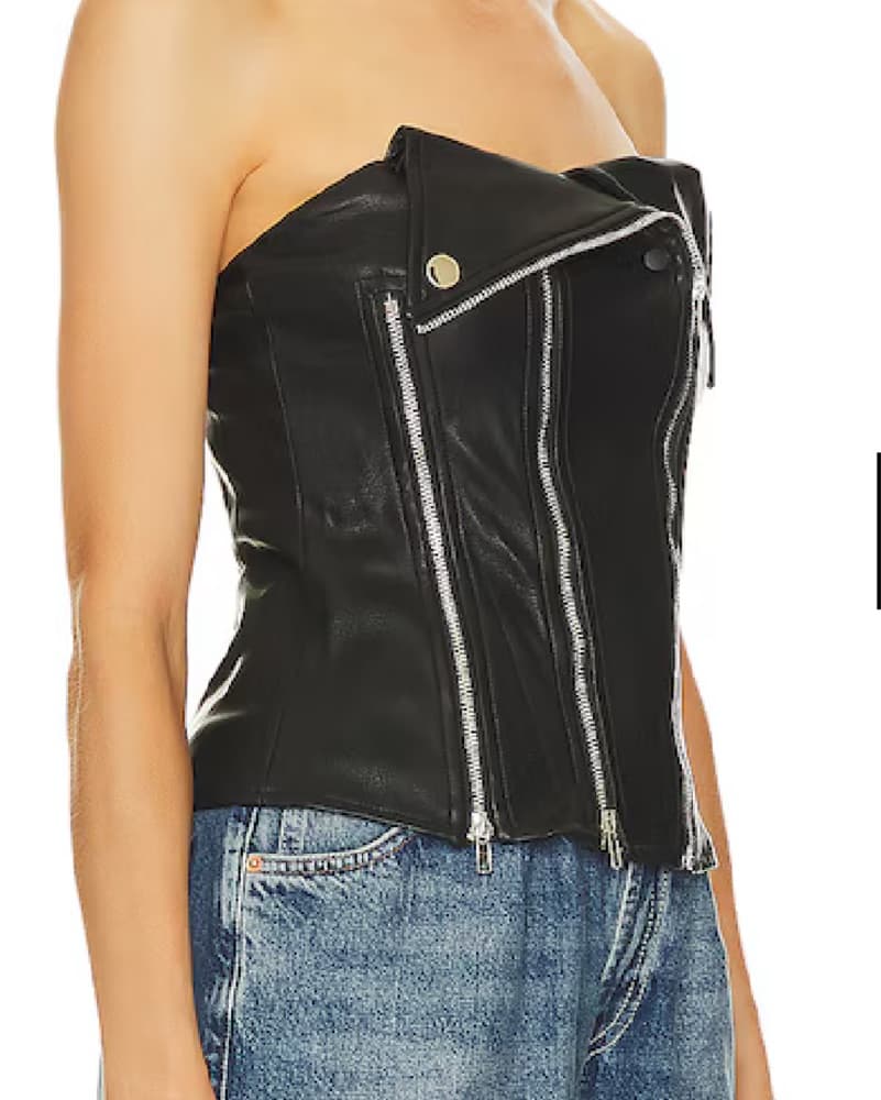 Zipper Embellished Corset  - Image 3