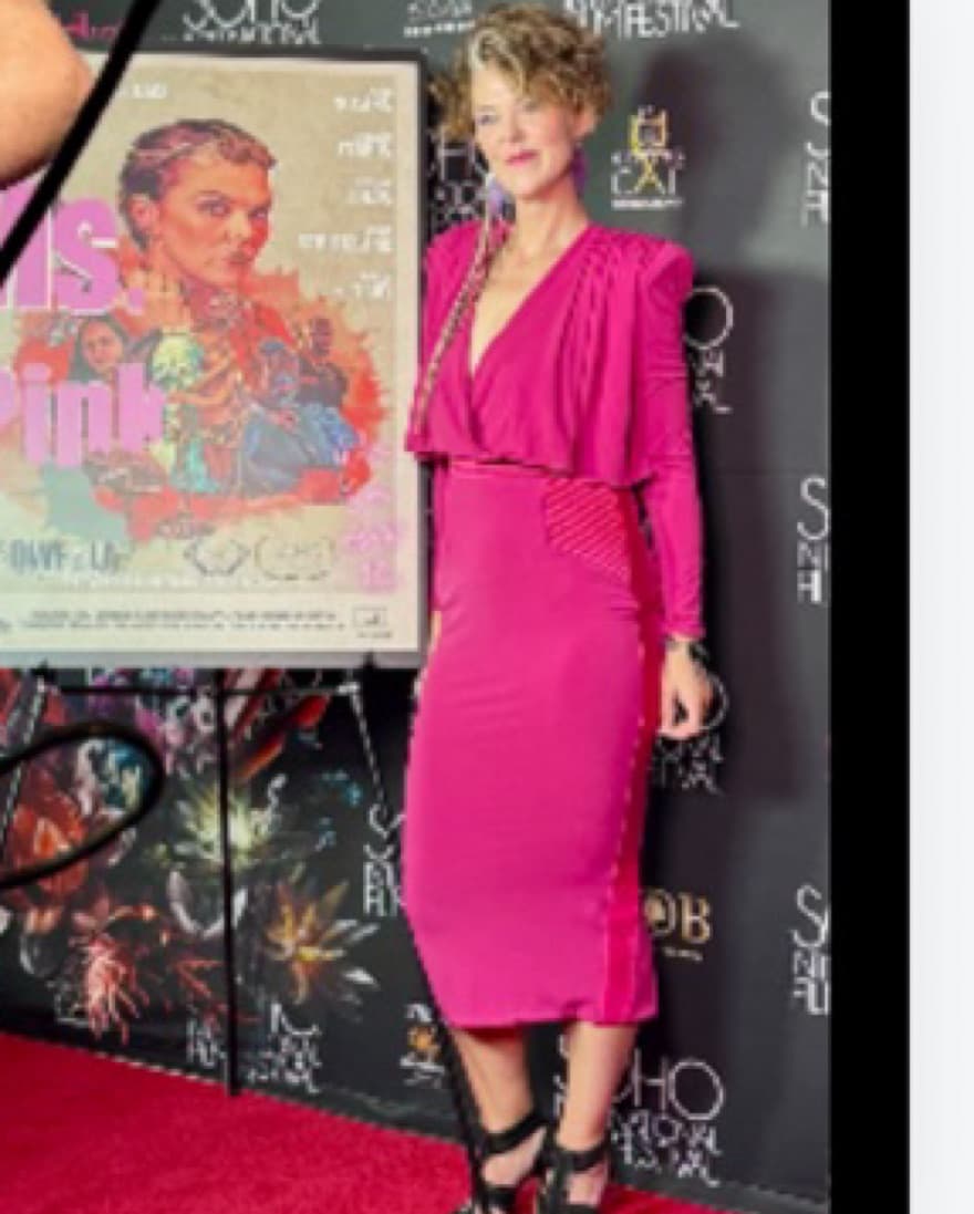 Zhivago Pink The will Midi Jersey Dress  - Image 1