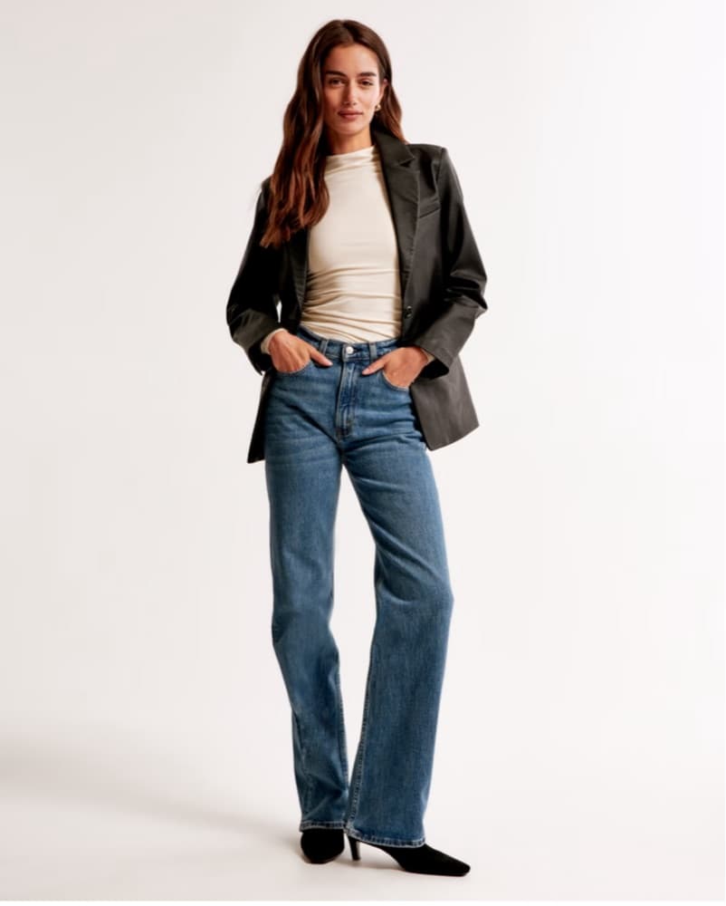A&F Vegan Leather Blazer - Image 4