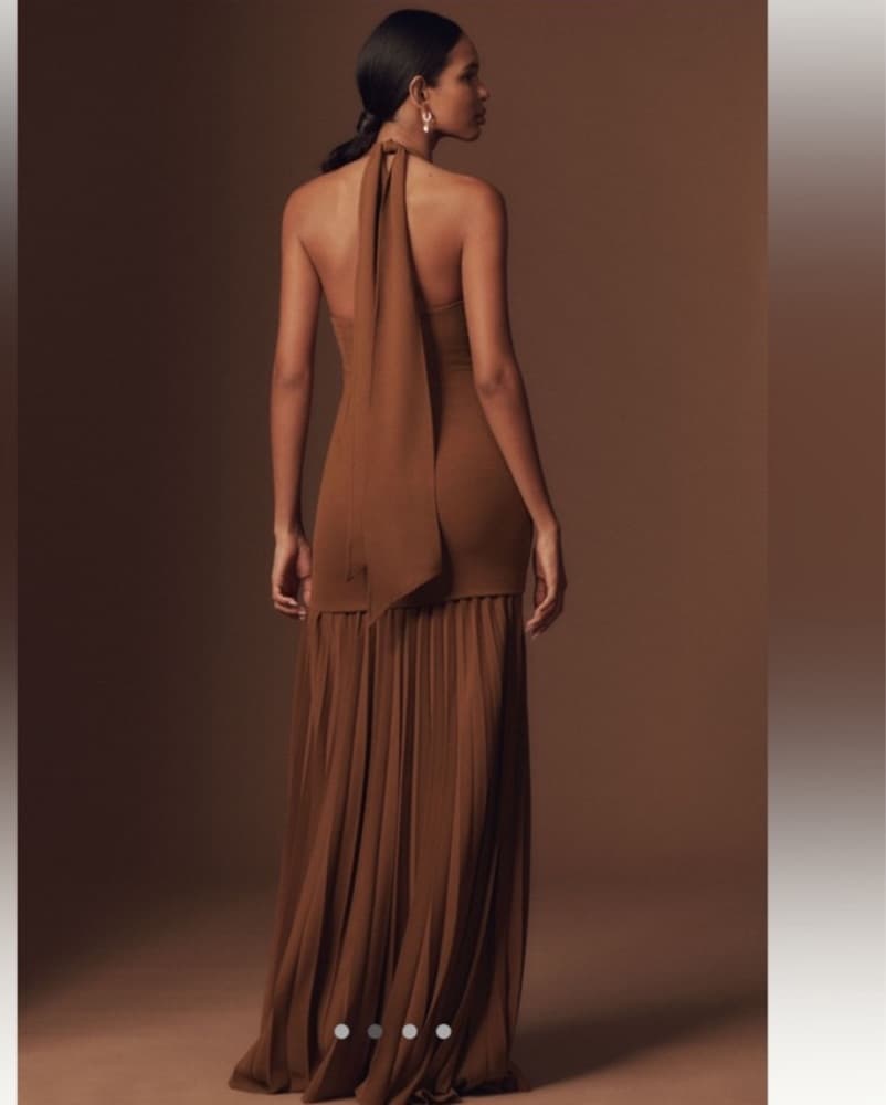 Delfi Collective Brown Halter Maxi Dress - Image 2