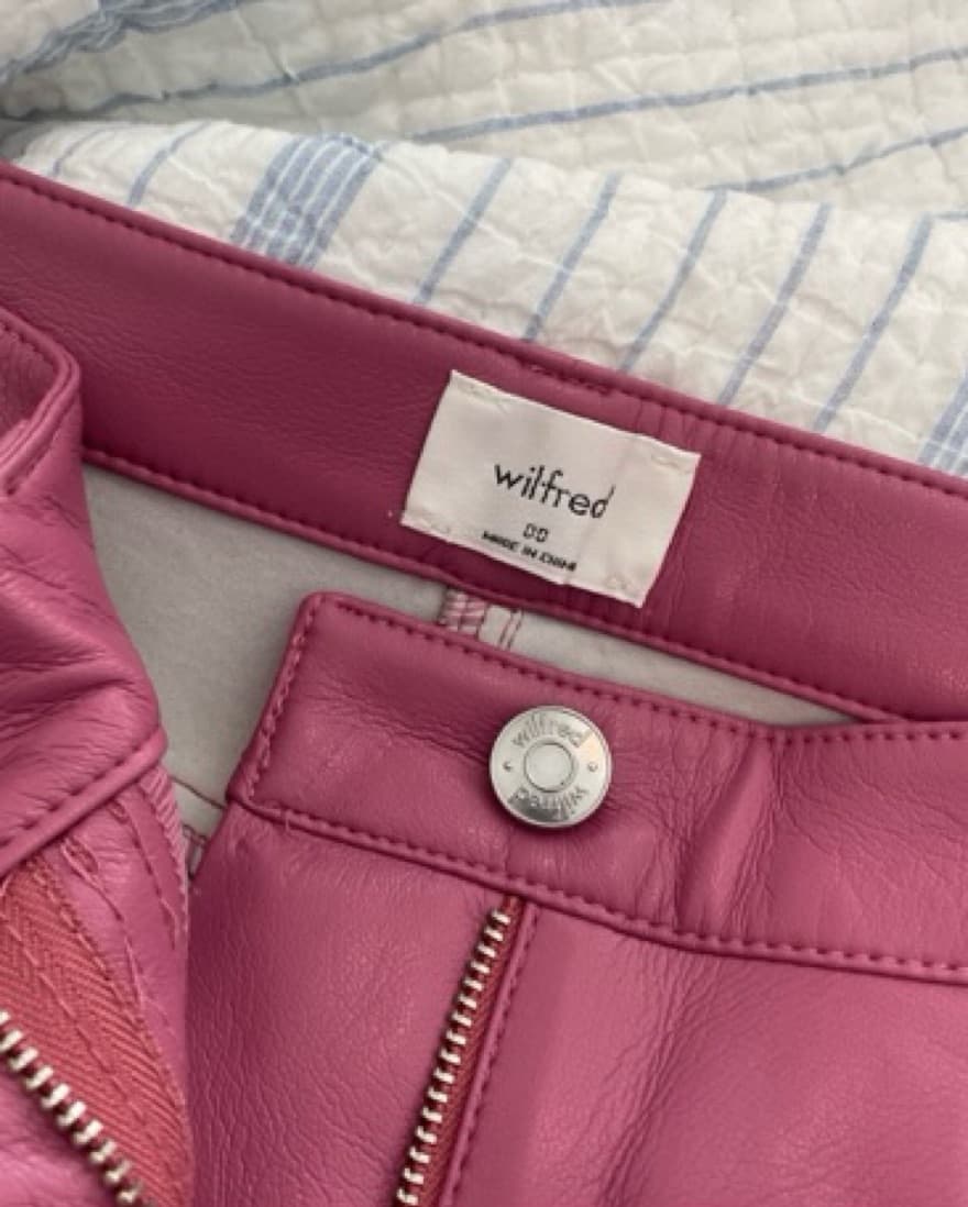 The Melina Leather Pants In Rhodon Pink - Image 2